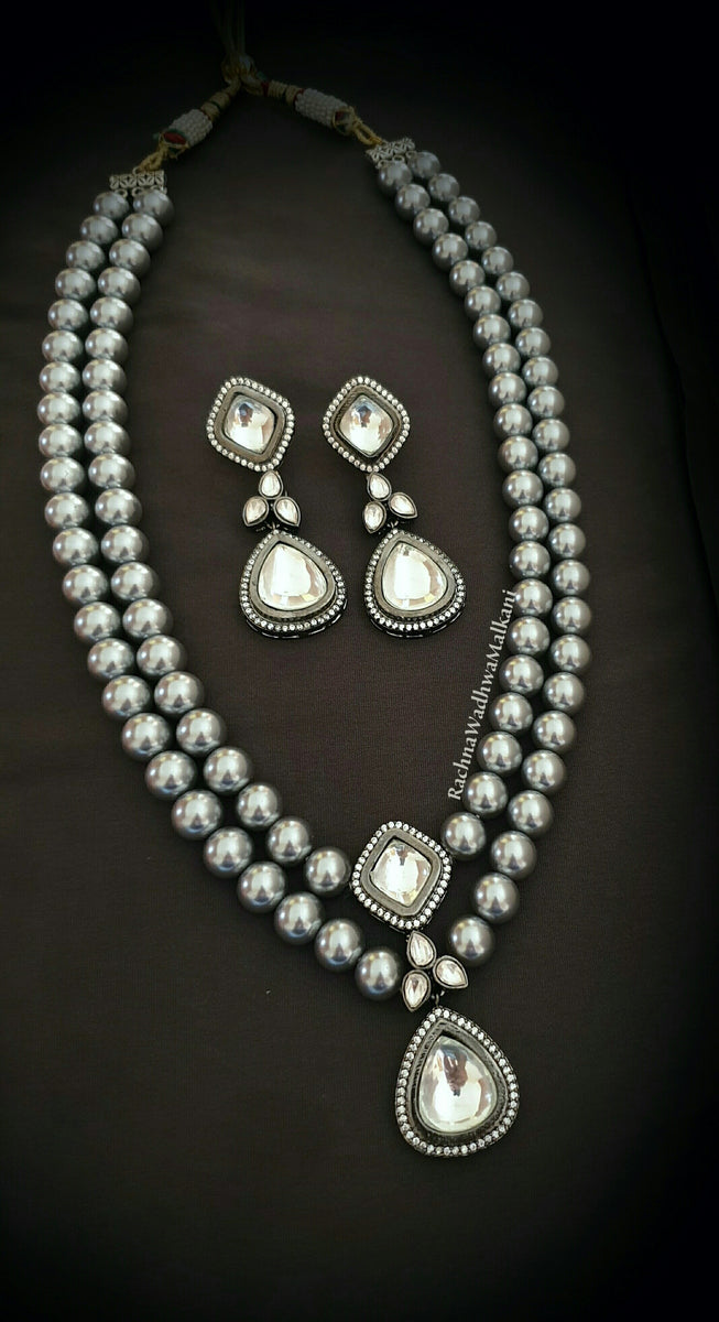 Polki and pearl deals necklace