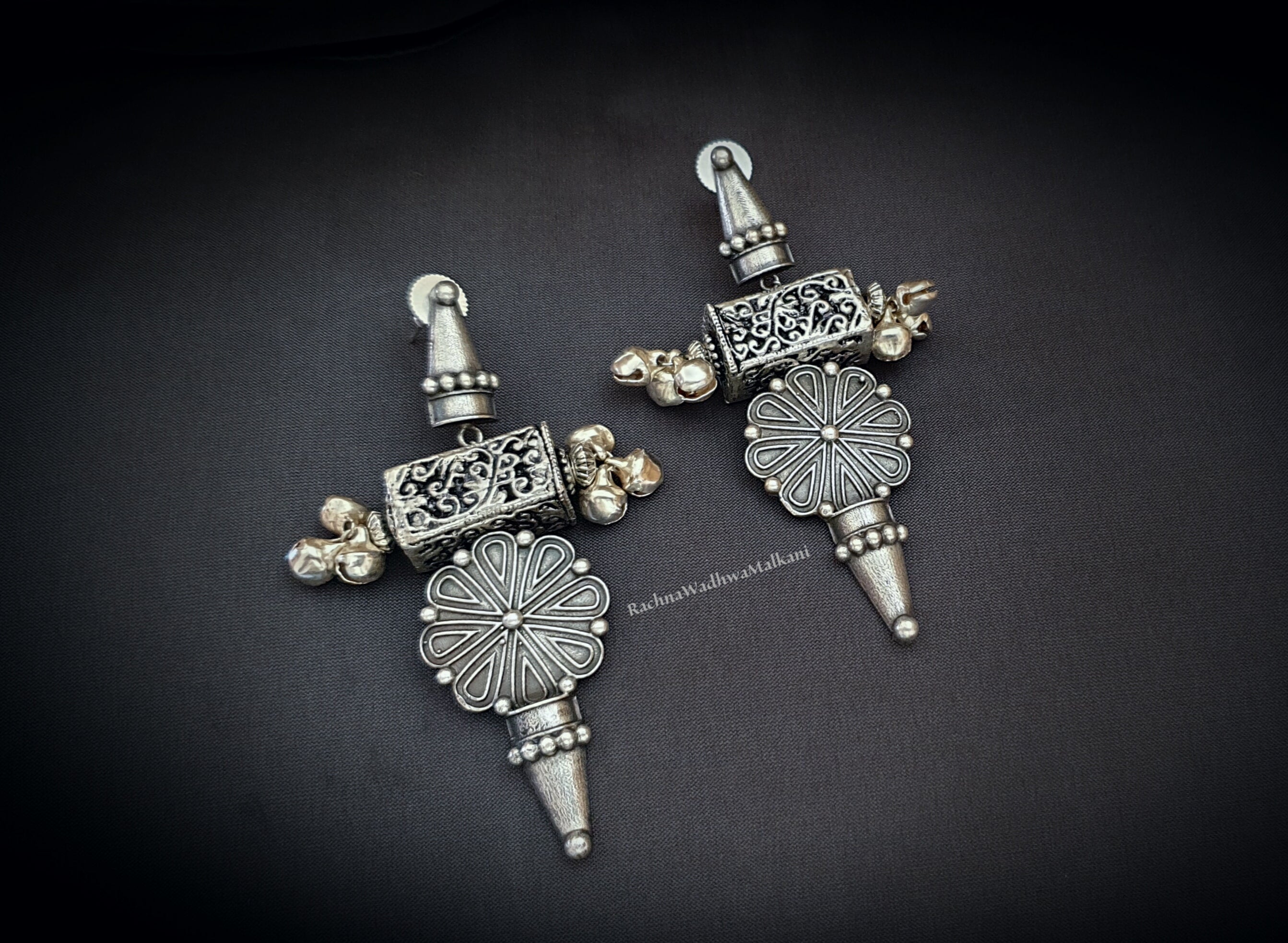 Women Earrings - Oxidized Silver Finish Earrings