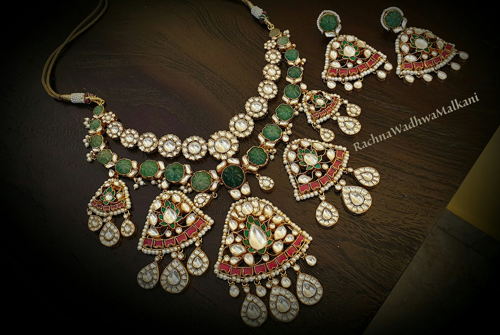 Bride - Patchi Kundan with Ruby and Green Stones