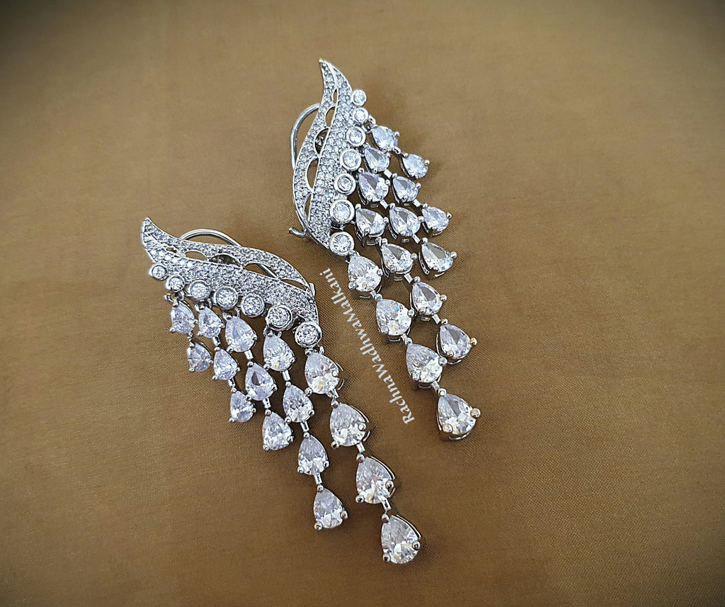 Earrings - American Diamond Chandelier.