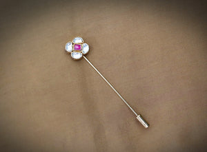 Lapel Pin - Unisex Patchi Kundan Lapel Pin